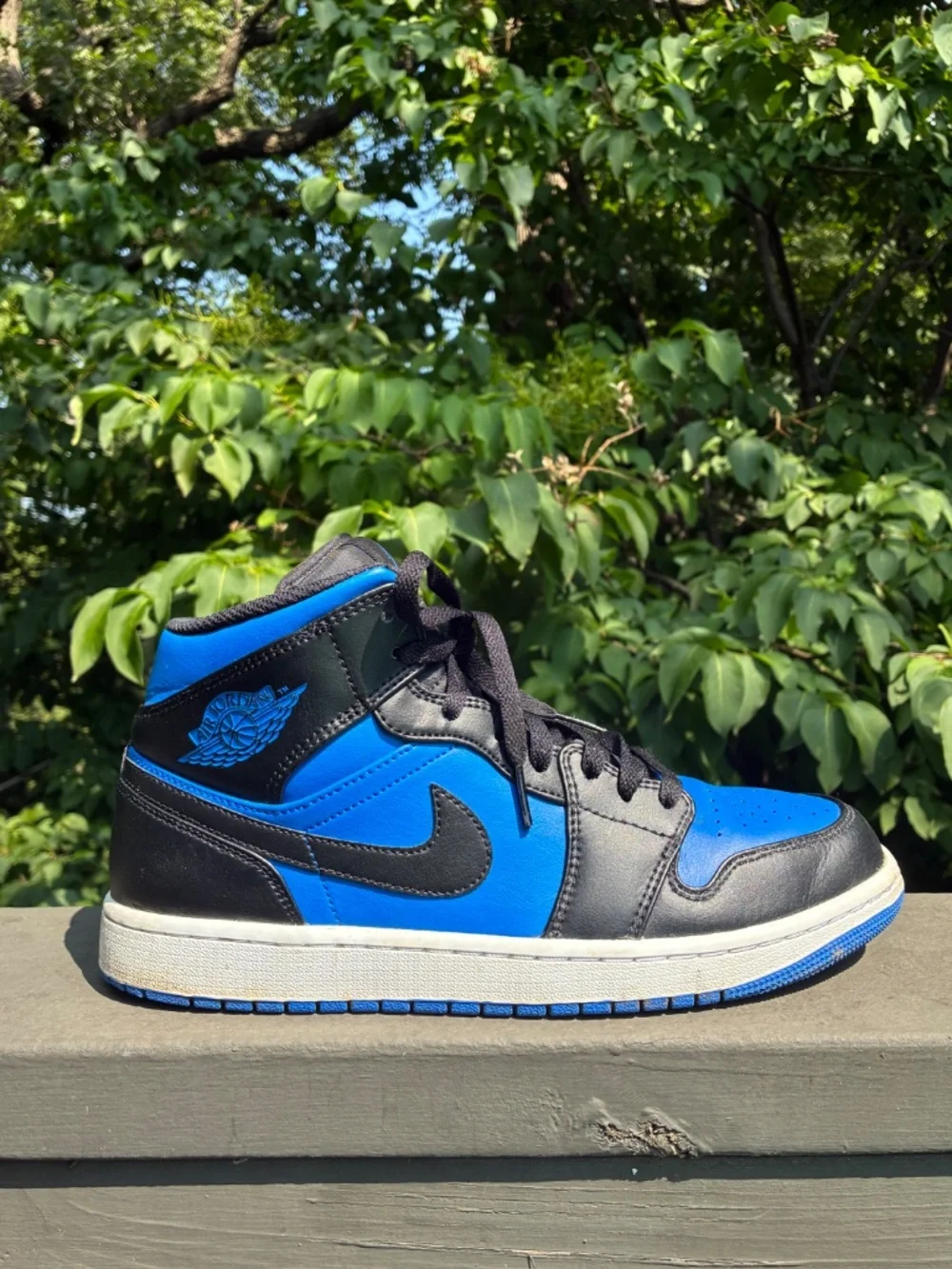 Size 10 Black & Royal Blue Air Jordan 1 Mid